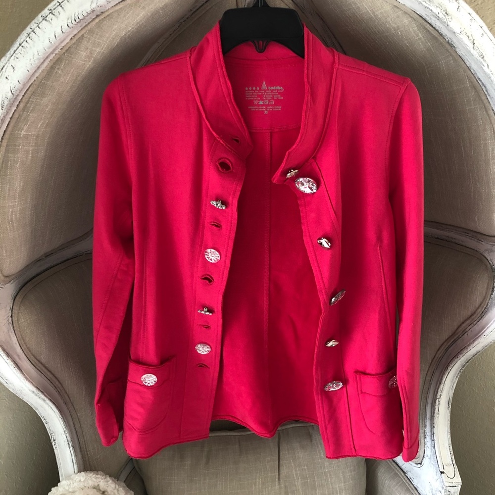 Pink stretch jacket. SO FUN!